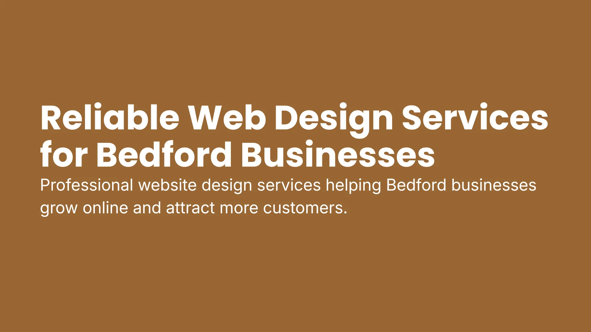 Professional website design services helping Bedford businesses grow online and attract more customers.