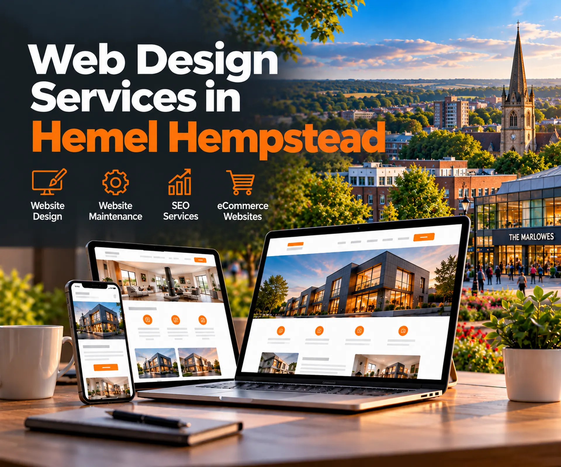 Web design services in Hemel Hempstead including website design, website maintenance, SEO and eCommerce websites