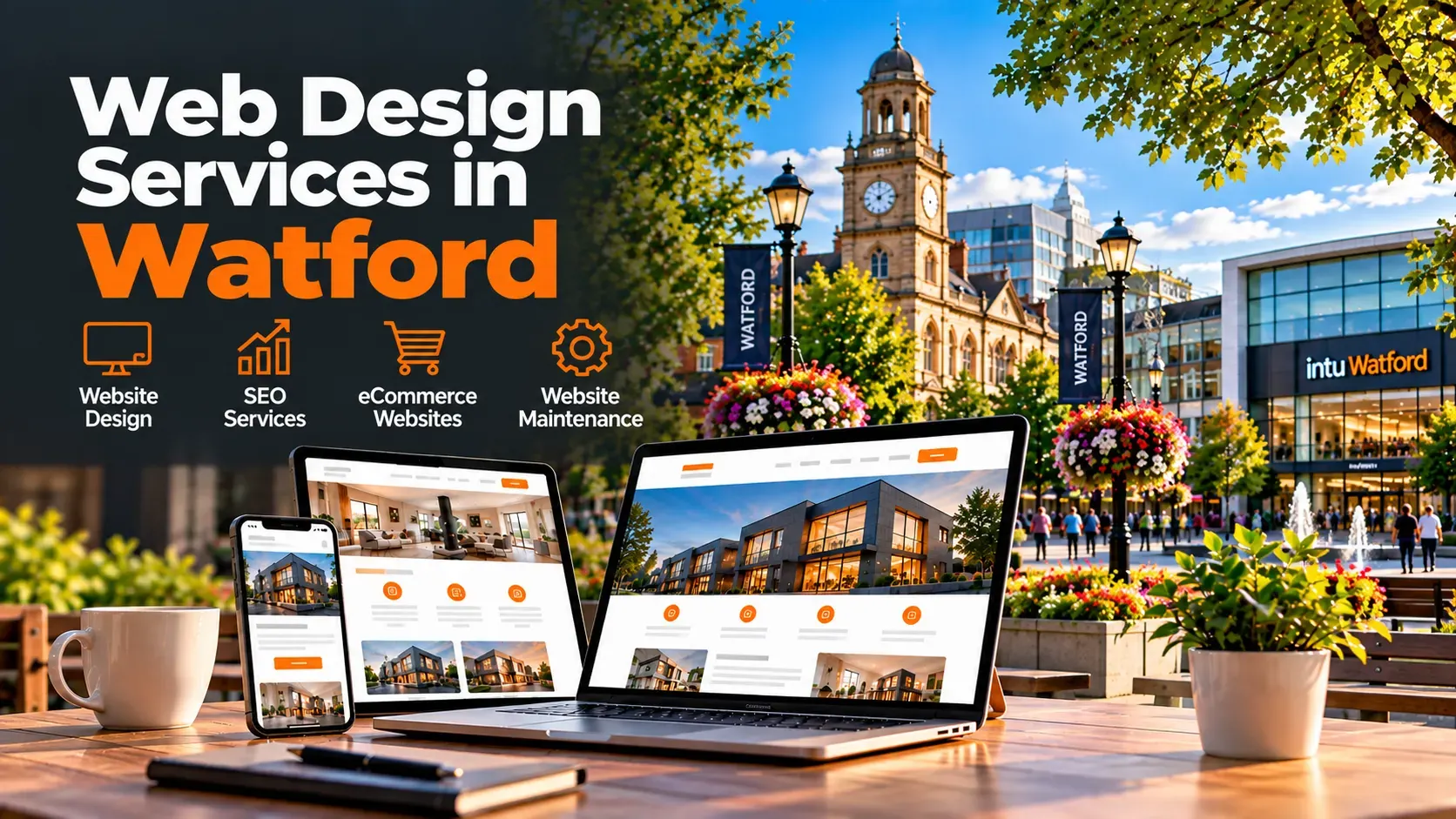 Web design services in Watford including website design, SEO services, eCommerce websites and website maintenance